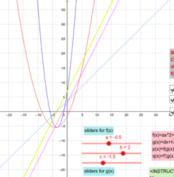 Por favor, note que materiais privados e compartilhados que são parte de seu Livro GeoGebra estarão visíveis para outros no modo de visualização de estudante.