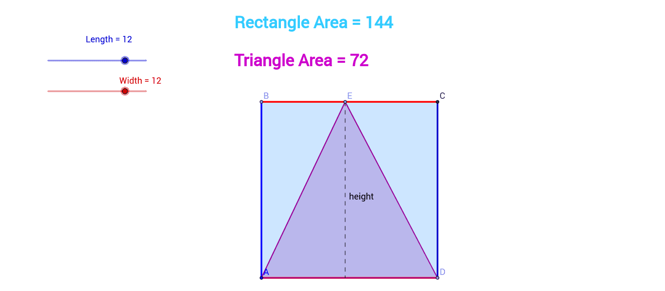 worksheet Hinge Theorem Worksheet geometry geogebrabook key questions 1 what is the relationship between length width and area of rectangle 2 how does relate to of
