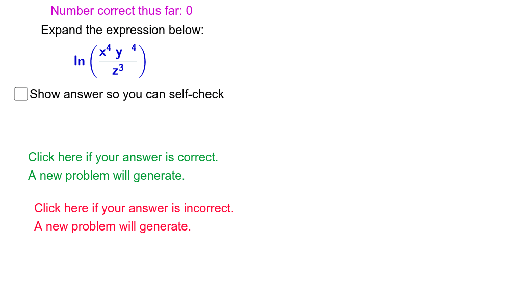 Expanding Natural Logarithms-Section 6.2 - GeoGebra