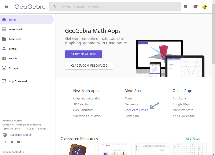 Por favor, note que materiais privados e compartilhados que são parte de seu Livro GeoGebra estarão visíveis para outros no modo de visualização de estudante.